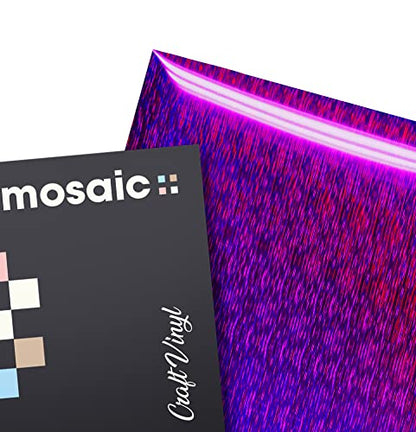 Mosaic+ Purple Brushed Holographic 1ft x 5ft Crafting Vinyl Crinkle