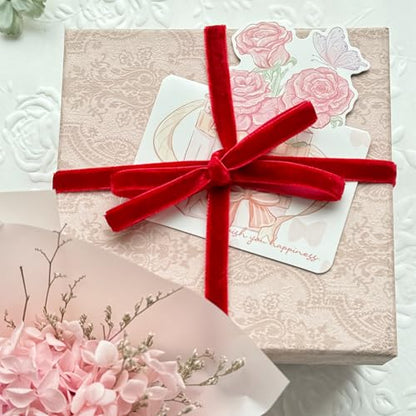 Vintage Red Velvet Ribbon (75 Foot)