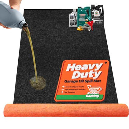 Heavy Duty 36" x 60" Oil Drip Mat for Garage Driveway (28.125 Sq Ft)