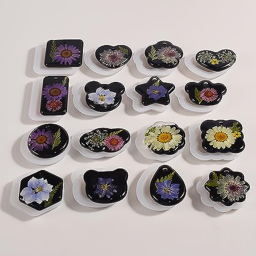 16 Pack Pendant Mold Earring Mold Rectangle Pendant (16 Count)
