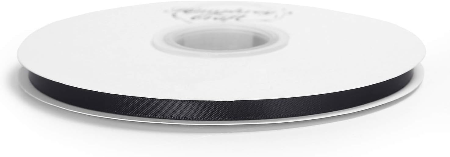 Humphrey's Craft 1/4 Inch Black Double Faced Satin Ribbon - 100 Yards for Crafts Gifts Wrapping Christmas Wedding DIY Bows Sewing Decor Invitation Card. - Crafty Corner