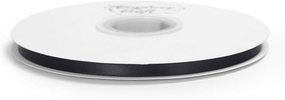 Humphrey's Craft 1/4 Inch Black Double Faced Satin Ribbon - 100 Yards for Crafts Gifts Wrapping Christmas Wedding DIY Bows Sewing Decor Invitation Card. - Crafty Corner