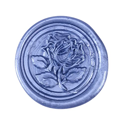 5Pcs Metallic Blue Sealing Wax Sticks with Wicks for Wax Seal Stamp (5 Count)