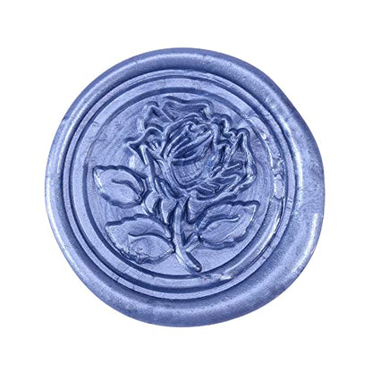 5Pcs Metallic Blue Sealing Wax Sticks with Wicks for Wax Seal Stamp (5 Count)