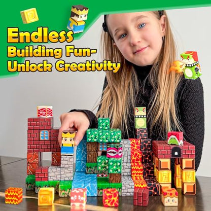 100PCS Magnetic Blocks Magnetic Building Blocks Sensory Toys for Kids Ages 3
