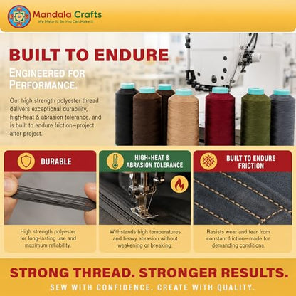 Coral Tex 70 Polyester Heavy Duty Thread for Upholstery