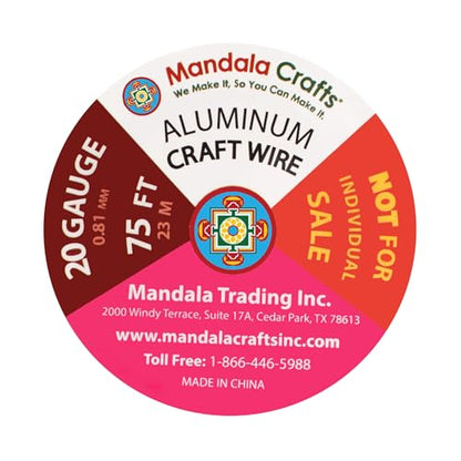 20 GA Turquoise Pink Assorted Anodized Aluminum Craft Wire (450 Foot)