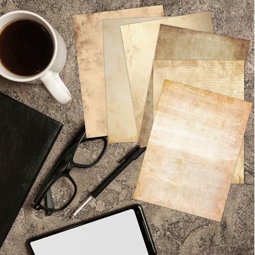 100GSM 48Sheets Vintage Antique Printing Paper (48 Count)
