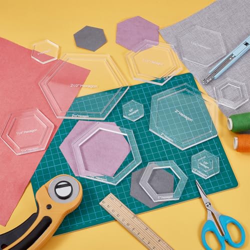 16 Pcs Hexagon Quilting Template (16 Count)