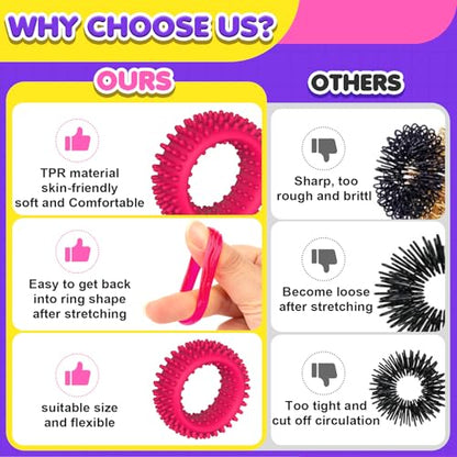 Fidget Toys Sensory Rings for Kids (18 Count)