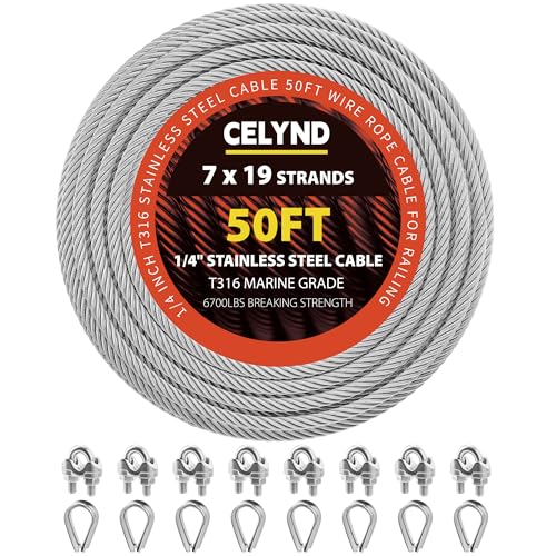 Stainless Steel Cable for Railing (50 Foot)