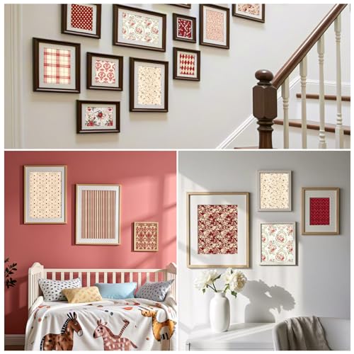 24 Sheets Red Aesthetic Scrapbooking Paper Pad (24 Count)