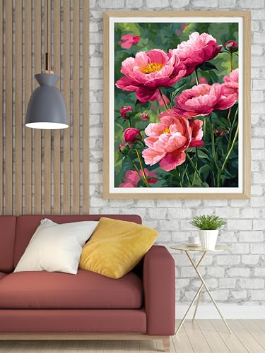 14 ct Counted Cross Stitch Kits for Adults Flowers Cross Stitch Patterns Stamped Printed Cross Stitch Kits