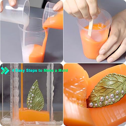Silicone Mold Making Kit 15A Persimmon Orange Trial 2.2 Lbs