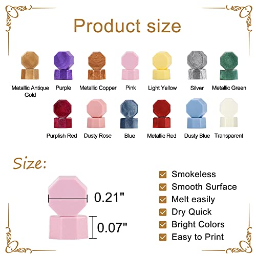 360Pcs Dusty Pink Sealing Wax Beads (360 Count)