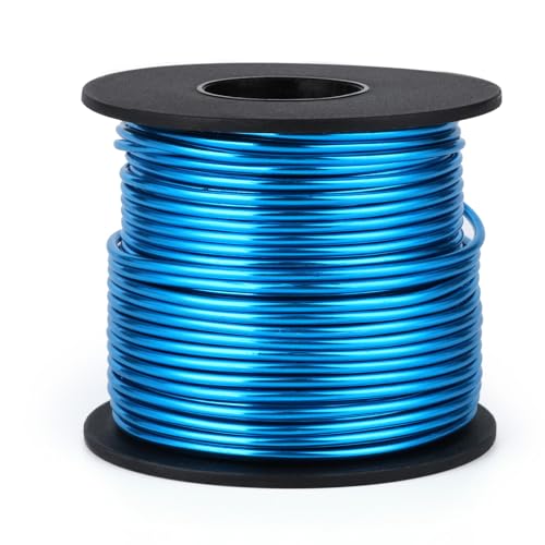 75FT 16 Gauge Bendable Blue Aluminum Craft Wire for Jewelry Making Craft (75 Foot)