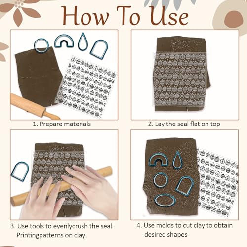 4 Pcs Christmas Polymer Clay Texture Sheets Knitted Patterns Silicone Texture Stamp Snow Socks Clay Texture Mat Modeling Pattern Pad Sheets for Jewelry and Earrings Tools