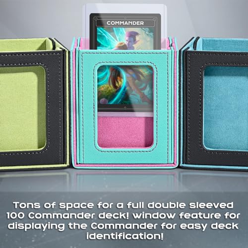 MTG Deck Box with Window Display Holds 100 Double