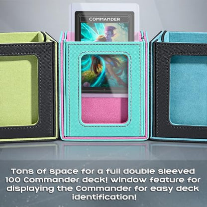 MTG Deck Box with Window Display Holds 100 Double