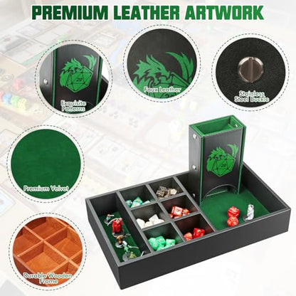 DND Dice Tray & Tower Storage Box