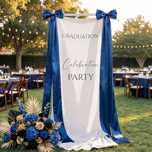 Navy Satin Ribbon 3 Inch x 10 Yards Double Faced