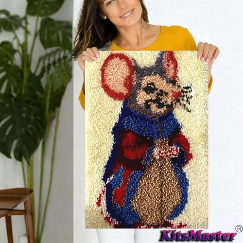 Cute Mouse Latch Hook Rug Kit