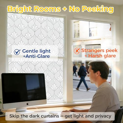 Window Privacy Film Decorative Non (136.225 Sq Ft)