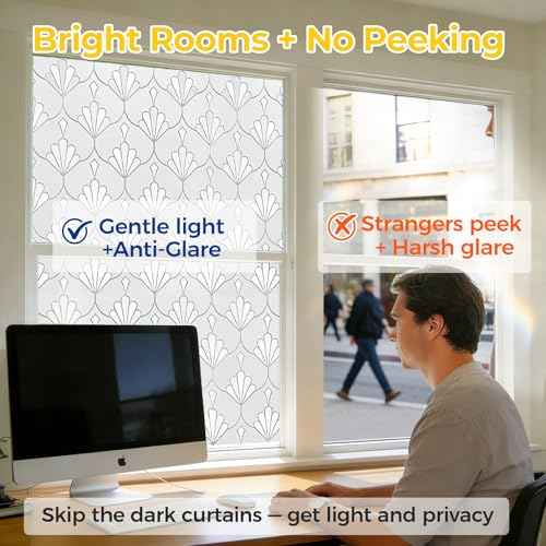 Window Privacy Film Decorative Non (136.225 Sq Ft)