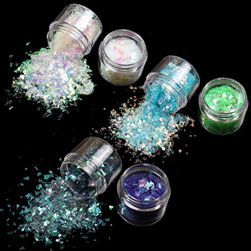 12 Colors Mermaid Nail Chunky Glitter (12 Count)