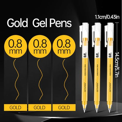 3 Pack Gold Gel Pens (3 Count)