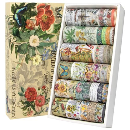 37 Rolls Vintage Washi Tape Set (37 Count)