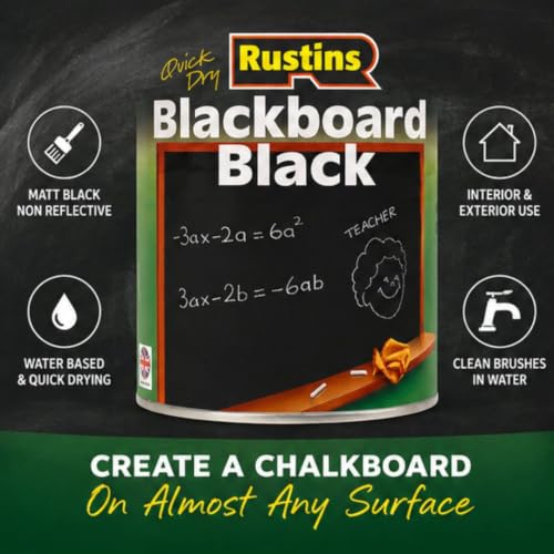 Quick Dry Blackboard Black Paint 2.5L (84.54 Fl Oz)