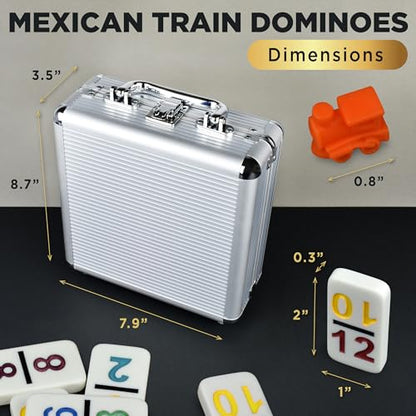 Mexican Train Dominoes Set with Numbers