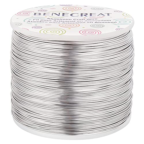 20 Gauge 770FT Aluminum Wire Anodized Jewelry Craft Making Beading Floral Silver Color Aluminum Craft Wire for Flower Gardening (770 Foot)