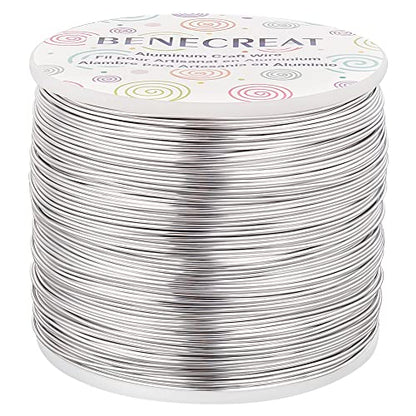 20 Gauge 770FT Aluminum Wire Anodized Jewelry Craft Making Beading Floral Silver Color Aluminum Craft Wire for Flower Gardening (770 Foot)