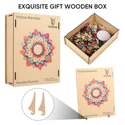 Mandala Wooden Puzzle (500 Count)