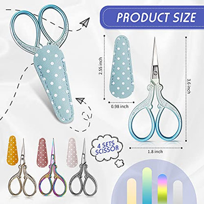 4 Pcs Small Embroidery Scissors (4 Count)