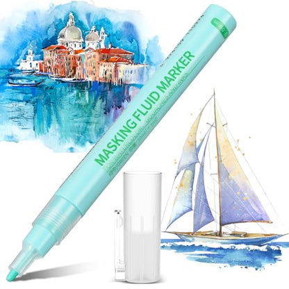 2 Pcs Masking Fluid Pen for Watercolor Painting (2 Count)