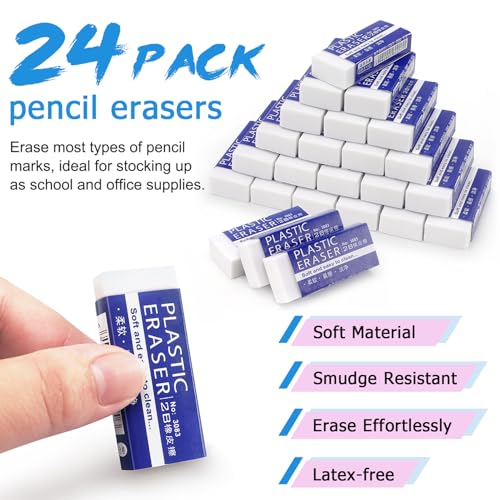 Erasers Large (24 Count)