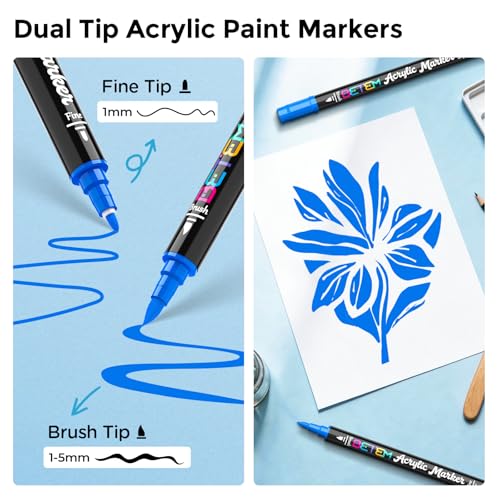 2 Blue Paint Markers for Glass (10 Count)