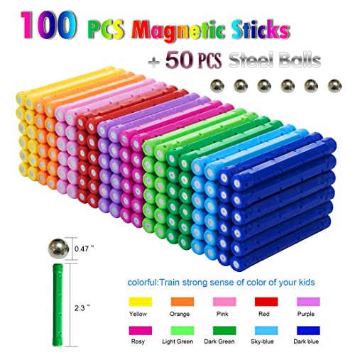 150Pcs Magnetic Building Sticks Blocks Toys