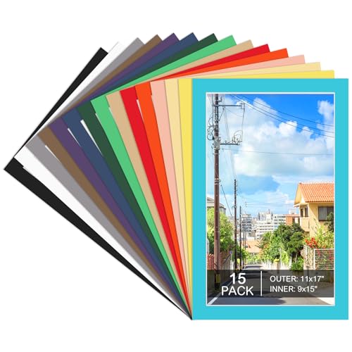 15 Pack 11x17 Picture Mats for 9x15 Photos