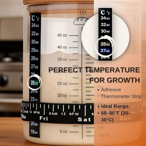 2 Pack 58oz Sourdough Starter Jar Kit