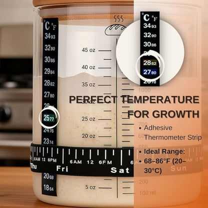 2 Pack 58oz Sourdough Starter Jar Kit