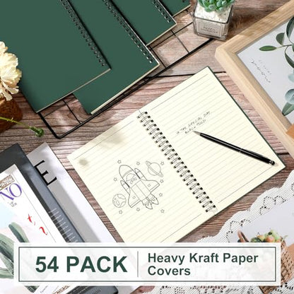 54 Pcs Spiral Notebooks