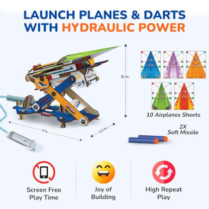 2in1 Hydraulic Aeroplane & Dart Launcher for Kids 6