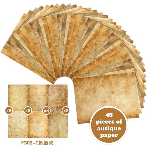 100GSM Vintage Parchment Printer Paper Set (48 Count)