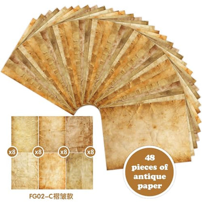 100GSM Vintage Parchment Printer Paper Set (48 Count)