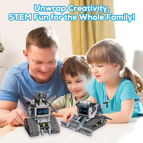 Robot Building Kit with Remote Control STEM Gift for Boys Age 6