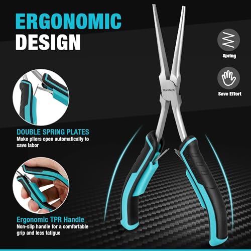 2PCS 7" Long Reach Needle Nose Pliers Set (2 Count)